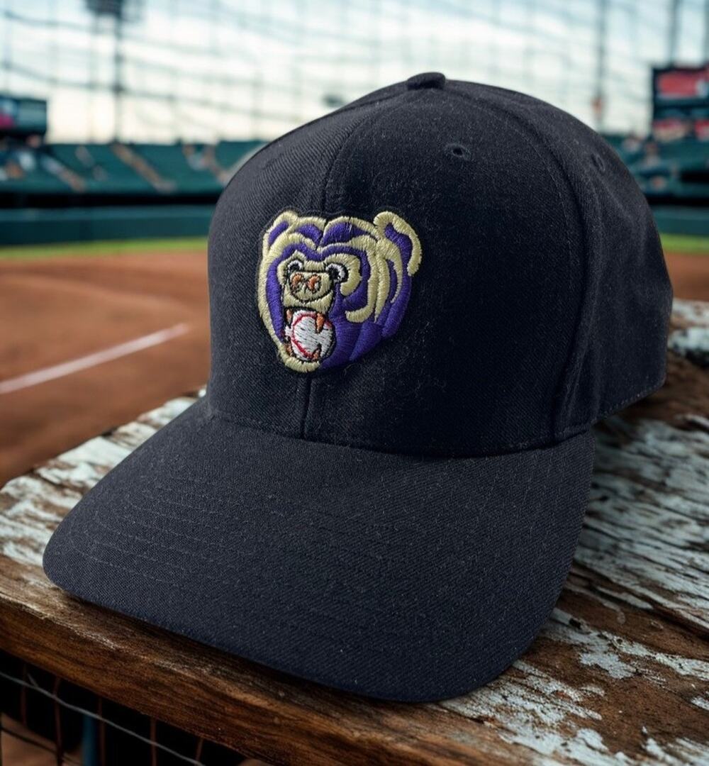 Newark Bears Rare Team Issued Richardson 512 Fitted Hat 7 3/8 Black Alternate